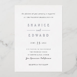 Invitation En Aluminium Shanice Mariage moderne