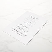 Invitation En Aluminium Shanice Mariage moderne Enregistrer la date (Rotation)