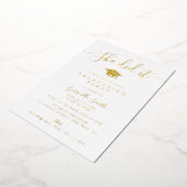 Invitation En Aluminium SHE DID IT! Gold Script Graduation Party (Rotation)
