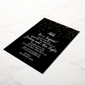 Invitation En Aluminium Shhh C'est un Confetti surprise sur Black Party Go (Rotation)