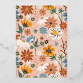 Invitation En Aluminium Shiny Wild One Retro Fleur sauvage 1er anniversair (Verso)