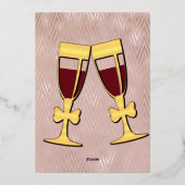 Invitation En Aluminium Silhouette Couple Fiançailles Félicitations (Verso)