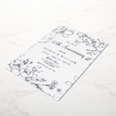 Invitation En Aluminium Silver Foil 25e anniversaire Mariage (Rotation)