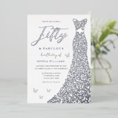 Invitation En Aluminium Silver Gown Cinquante et fabuleux 50e anniversaire (Debout devant)