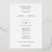 Invitation En Aluminium Silver Photo Whimsical Our Wedding Script Real (Verso)