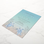 Invitation En Aluminium Silver Sea Turtles Turquoise | Beach Wedding (Rotation)
