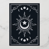 Invitation En Aluminium Silver Tarot Witchy Sweet 16 fête d'anniversaire (Verso)