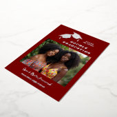 Invitation En Aluminium Silver Two Brothers Double Graduation Dark Red (Rotation)