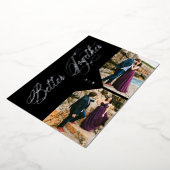 Invitation En Aluminium Silver Whimsical Luxe Moderne 2 Photos Collage (Rotation)