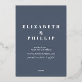 Invitation En Aluminium Silver Winter Botanical Holiday Enregistrer La Dat (Verso)