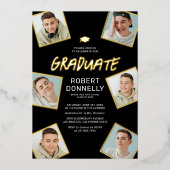 Invitation En Aluminium Simple 6 Photo Graduation Party (Recto)