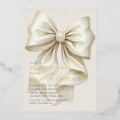 Invitation En Aluminium Simple Boho Elegant Crème d'ivoire Fête des mariée (Recto)