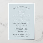 Invitation En Aluminium Simple Classy 60e fête d'anniversaire du Mariage (Recto)