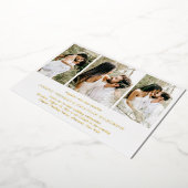 Invitation En Aluminium Simple Collage Photo Mariage élégant (Rotation)