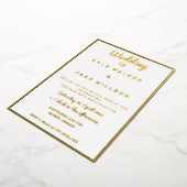 Invitation En Aluminium Simple Décadent Mariage (Bordure) (Rotation)