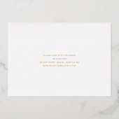 Invitation En Aluminium Simple découpé or script photo graduation   feuill (Verso)