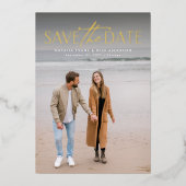 Invitation En Aluminium Simple design moderne photo verticale enregistrer  (Recto)