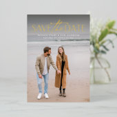 Invitation En Aluminium Simple design moderne photo verticale enregistrer  (Debout devant)