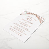 Invitation En Aluminium Simple Elegant Arch 40e Mariage Rose Anniversaire (Rotation)