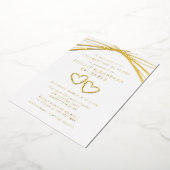 Invitation En Aluminium Simple élégant Arch Gold 50e anniversaire Mariage (Rotation)