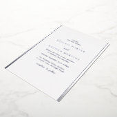 Invitation En Aluminium Simple Elegant Blanc & Mariage Silver Designer (Rotation)