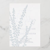 Invitation En Aluminium Simple Elegant Feuille Botanique Mariage (Recto)