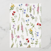 Invitation En Aluminium Simple Elegant Floral Wedding (Verso)