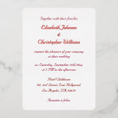 Invitation En Aluminium Simple élégant moderne mariage personnalisé Rose O (Recto)