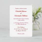 Invitation En Aluminium Simple élégant moderne mariage personnalisé Rose O (Debout devant)