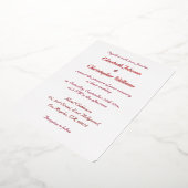 Invitation En Aluminium Simple élégant moderne mariage personnalisé Rose O (Rotation)