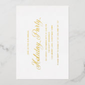 Invitation En Aluminium Simple Élégant Script Fête Moderne de Vacances (Recto)