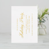 Invitation En Aluminium Simple Élégant Script Fête Moderne de Vacances (Debout devant)