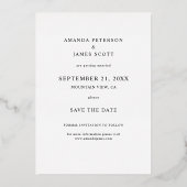 Invitation En Aluminium Simple élégante personnalisée Enregistrer la date  (Verso)