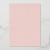 Invitation En Aluminium Simple Forme Élégant Rose Blush Mariage Rose Or (Verso)
