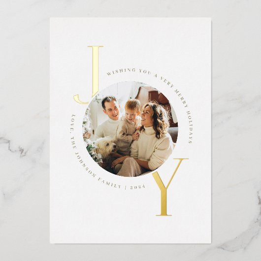 Invitation En Aluminium Simple Gold Joie (Recto)