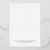 Invitation En Aluminium Simple Gold Photo Enregistrer la date (Verso)