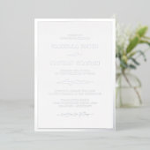 Invitation En Aluminium Simple Mariage Argent (Debout devant)