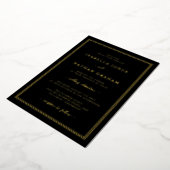 Invitation En Aluminium Simple Mariage Black Gold (Rotation)