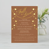 Invitation En Aluminium Simple Mariage de Feuillage d'Automne (Debout devant)