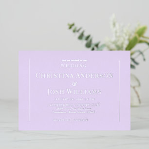 Invitation En Aluminium Simple Mariage Lavande