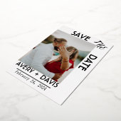 Invitation En Aluminium Simple Mariage Save the Date  (Rotation)