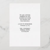 Invitation En Aluminium Simple Mariage Save the Date  (Verso)