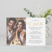 Invitation En Aluminium Simple Mariage Vow Renouvellement Anniversaire Pho (Debout devant)