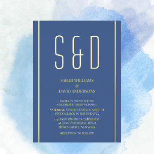 Invitation En Aluminium Simple minimaliste chic Mariage de script moderne