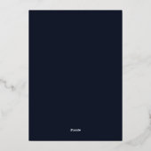 Invitation En Aluminium Simple minimaliste Marine Mariage moderne (Verso)