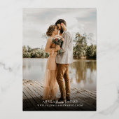 Invitation En Aluminium Simple Modern Elegant Photo Wedding (Verso)