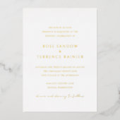 Invitation En Aluminium Simple Modern Elegant Wedding (Recto)