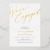 Invitation En Aluminium Simple moderne élégant fififion or (Recto)
