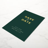 Invitation En Aluminium Simple Moderne Minimal Émeraude Vert Émeraude Enre (Rotation)