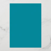 Invitation En Aluminium Simple Moderne Retro Turquoise Enregistrer La Date (Verso)